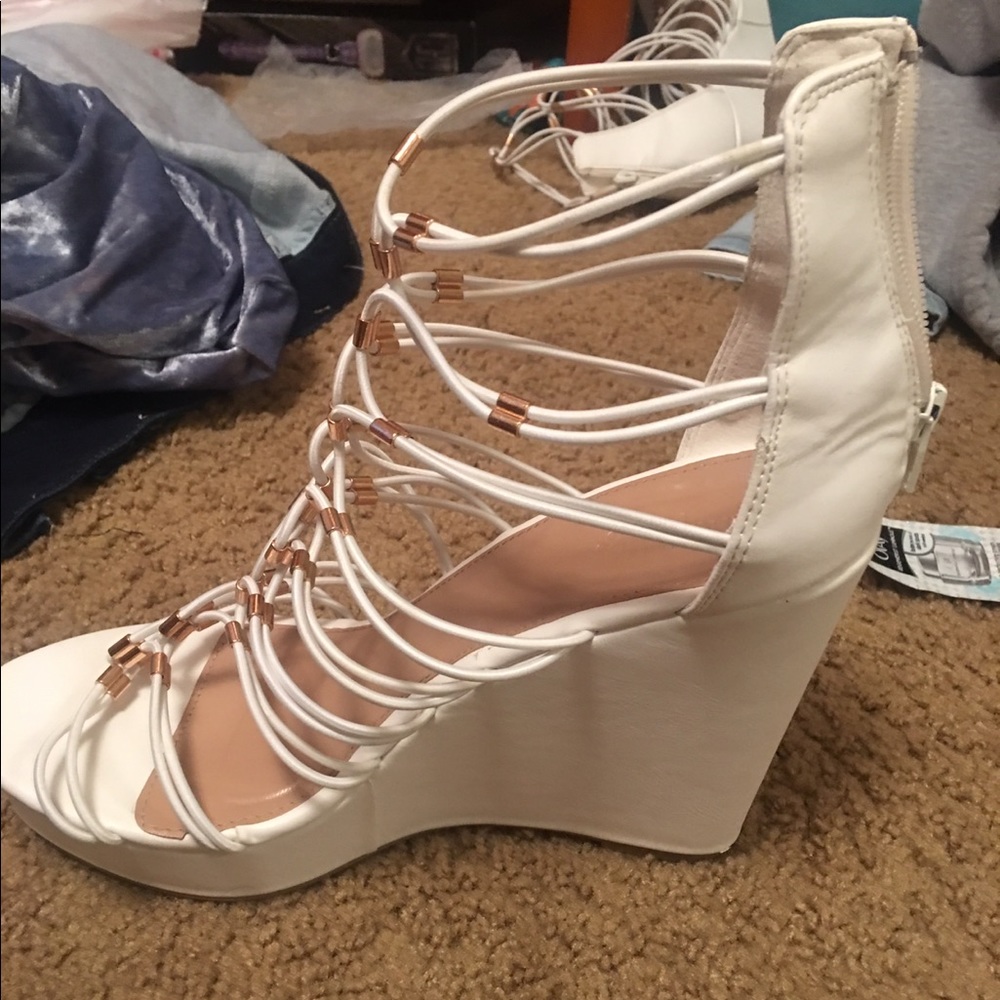 White wedges.